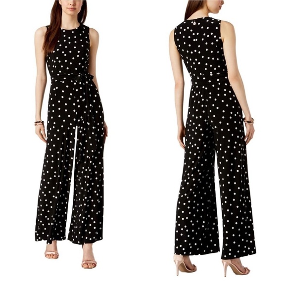 Tommy Hilfiger Women Polka Dot Sleeveless Jumpsuit